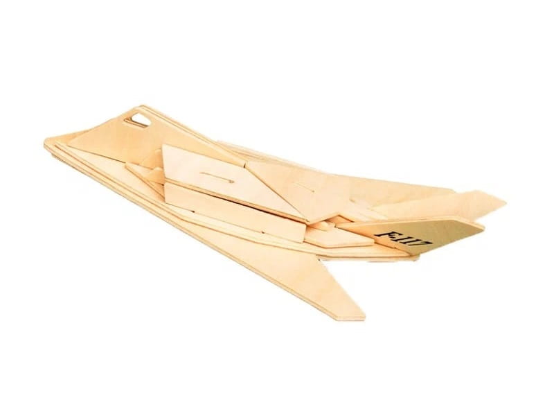 Laser Cut Lockheed F-117 Nighthawk Jet 3D Wood Model