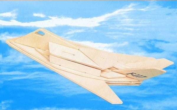 Laser Cut Lockheed F-117 Nighthawk Jet 3D Wood Model