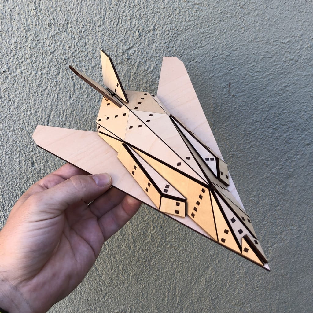 Laser Cut Lockheed F-117 Nighthawk Stealth Attack Aircraft 3D Puzzle
