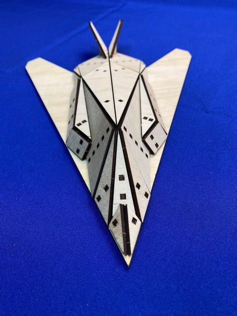 Laser Cut Lockheed F-117 Nighthawk Stealth Attack Aircraft 3D Puzzle
