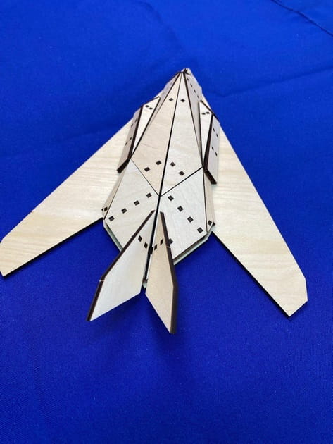 Laser Cut Lockheed F-117 Nighthawk Stealth Attack Aircraft 3D Puzzle