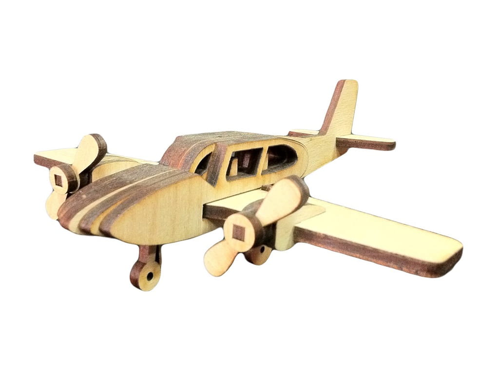 Laser Cut Piper Aircraft 3D Wood Puzzle