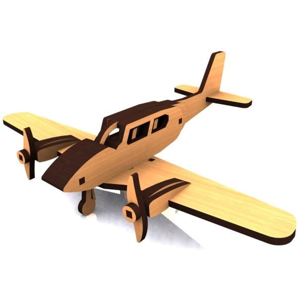 Laser Cut Piper Aircraft 3D Wood Puzzle