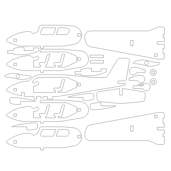 Laser Cut Piper Aircraft 3D Wood Puzzle
