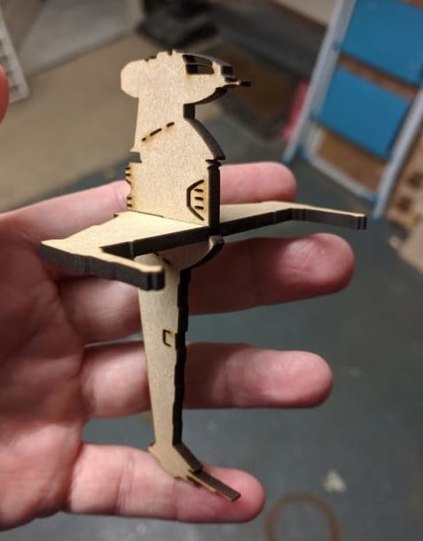Laser Cut Star Wars B Wing Fighter Toy 3D Puzzle