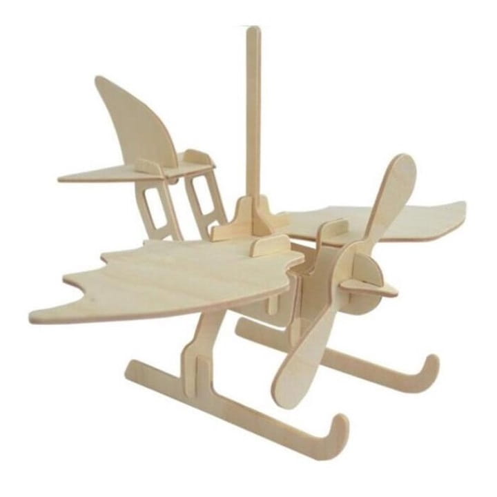 Laser Cut Seaplane Aircraft 3D Wood Puzzle