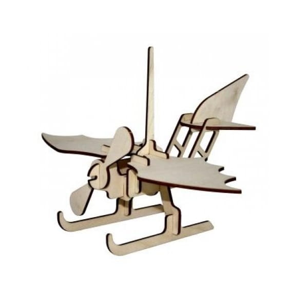 Laser Cut Seaplane Aircraft 3D Wood Puzzle