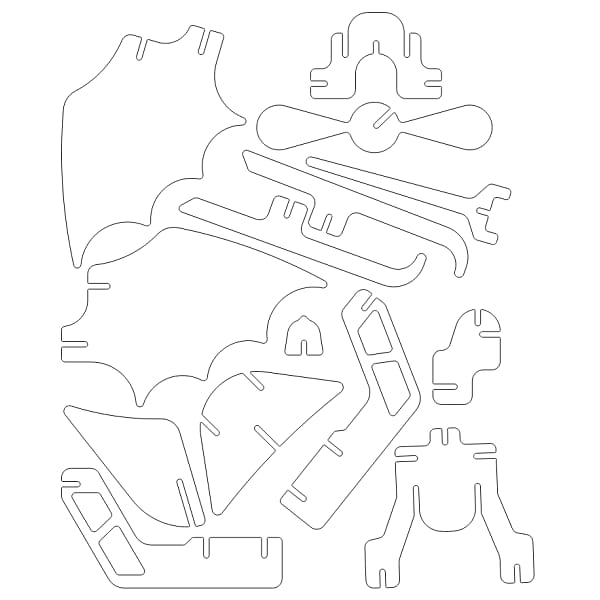 Laser Cut Seaplane Aircraft 3D Wood Puzzle