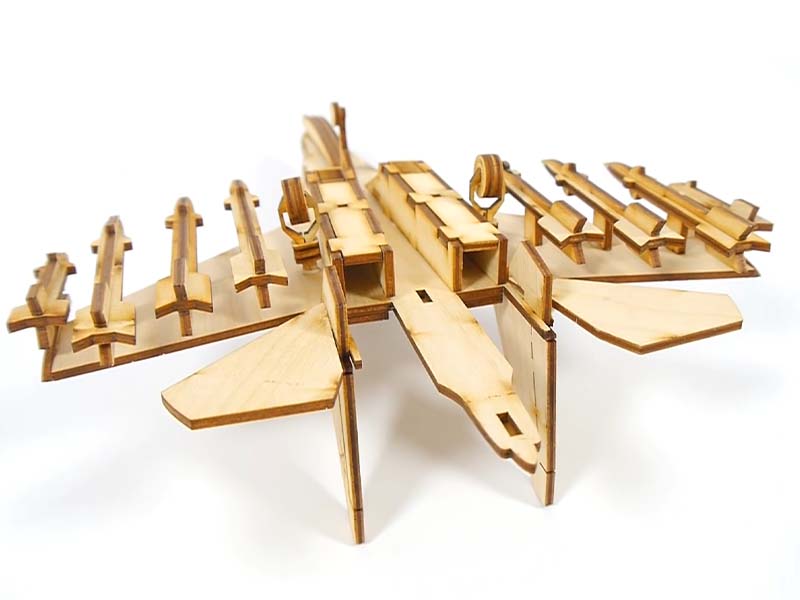 Laser Cut Su-30 Fighter Jet 3D Wood Model