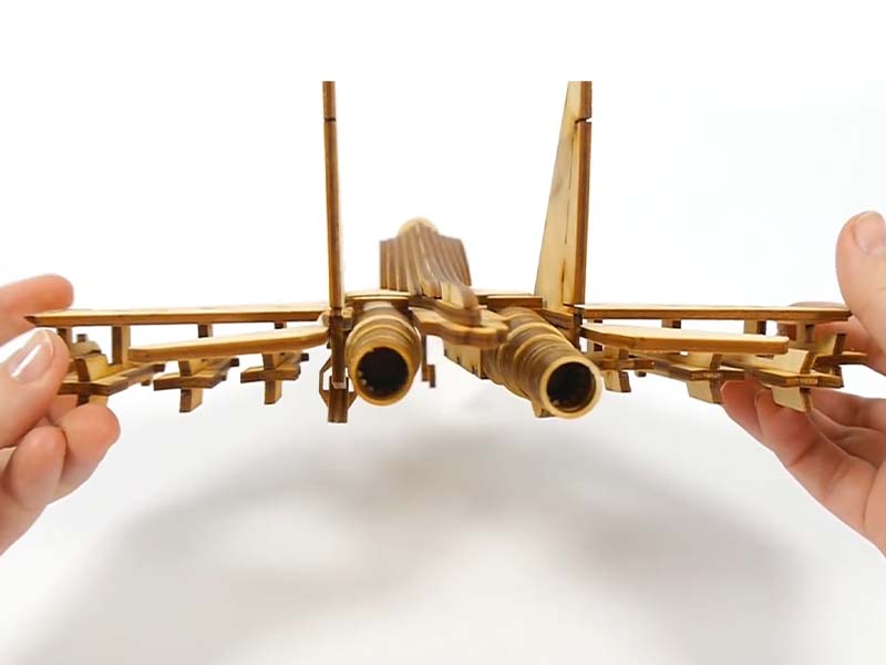 Laser Cut Su-30 Fighter Jet 3D Wood Model