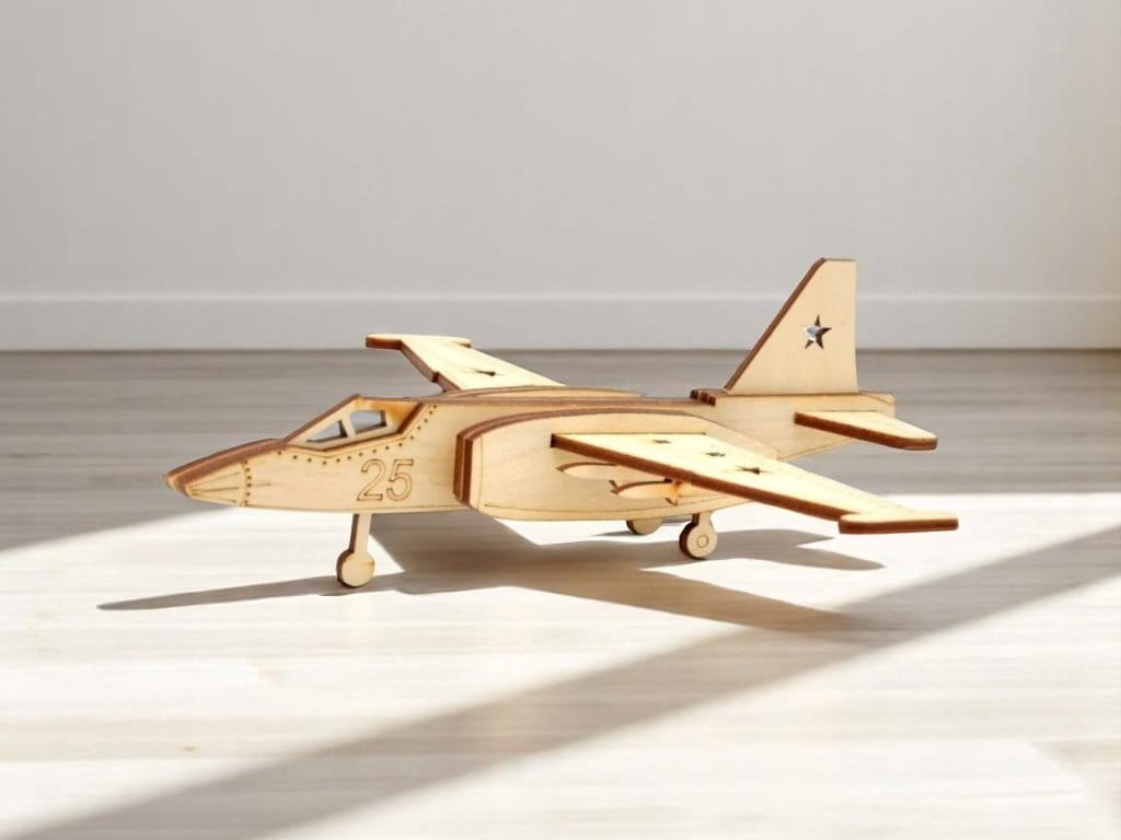 Laser Cut Sukhoi Su-25 Fighter Jet 3D Puzzle