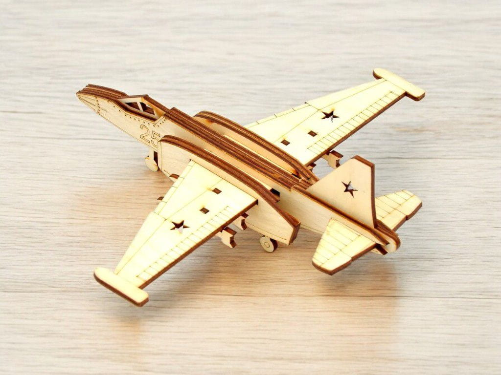 Laser Cut Sukhoi Su-25 Fighter Jet 3D Puzzle