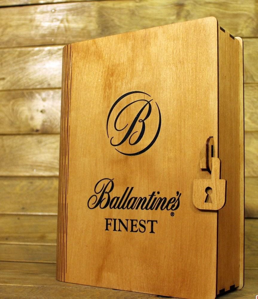 Laser Cut Ballantine Whisky Gift Set Packaging Box