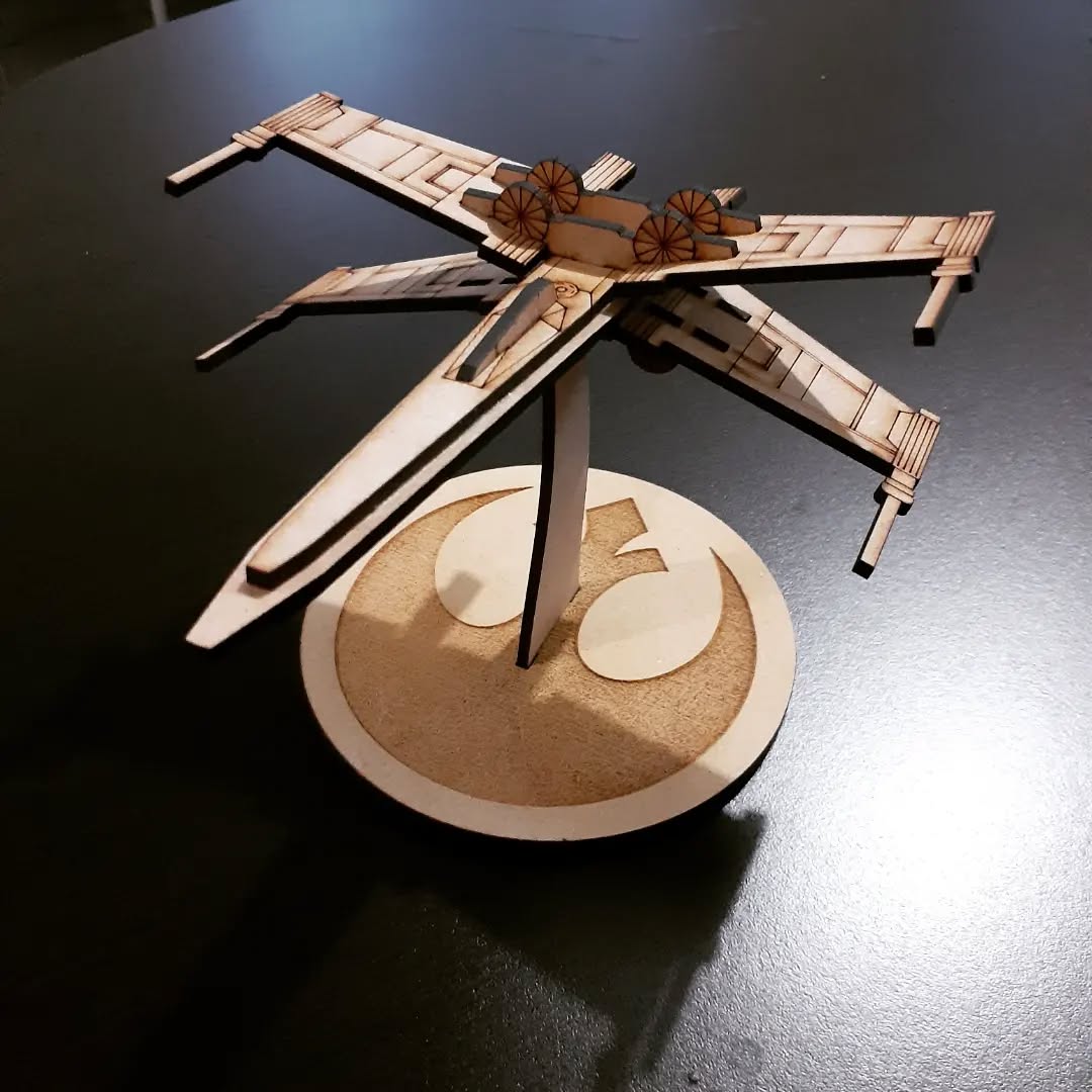 Laser Cut Star Wars X Wing Fictional Spacecraft 3D Puzzle