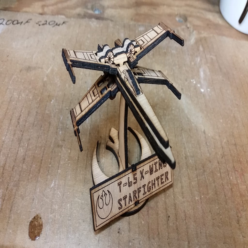 Laser Cut Star Wars X Wing Fighter Toy 3D Puzzle