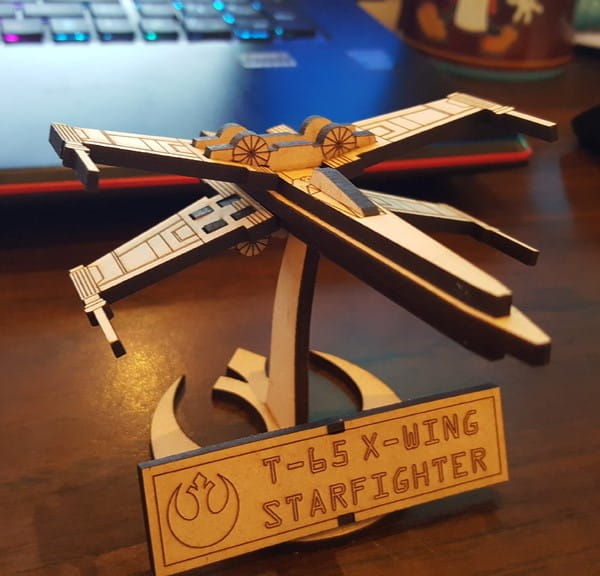 Laser Cut Star Wars X Wing Fighter Toy 3D Puzzle