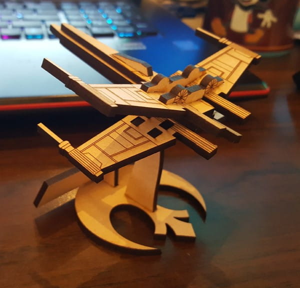 Laser Cut Star Wars X Wing Fighter Toy 3D Puzzle