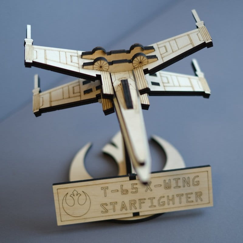 Laser Cut Star Wars X Wing Starfighter 3D Wood Model Kit