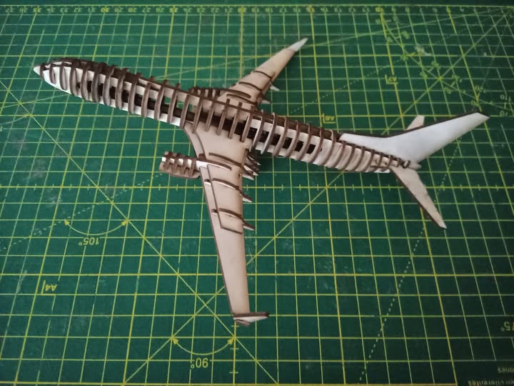 Laser Cut Airplane 3D Wooden Puzzle