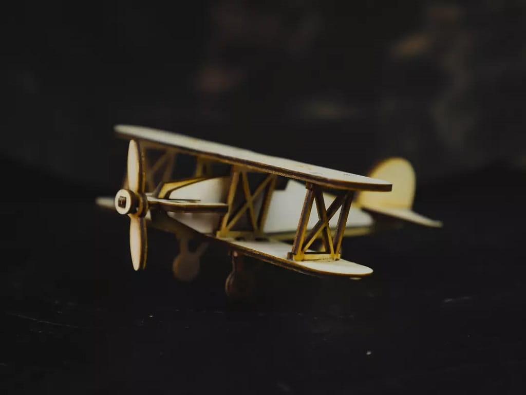 Laser Cut Toy Airplane 3D Wood Model