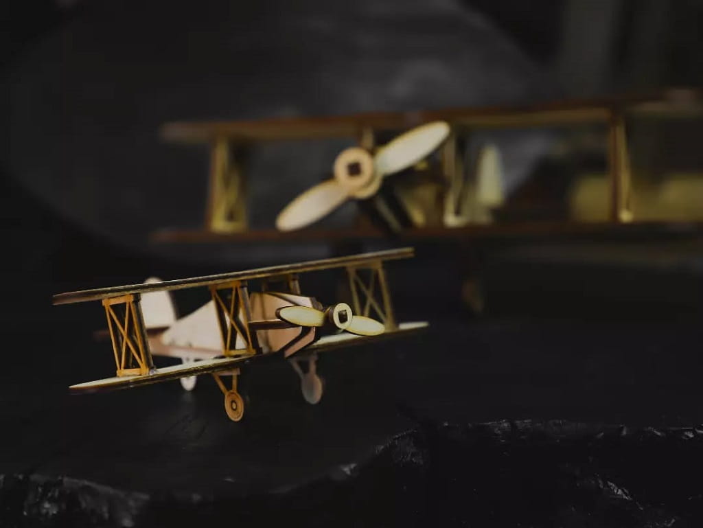 Laser Cut Toy Airplane 3D Wood Model