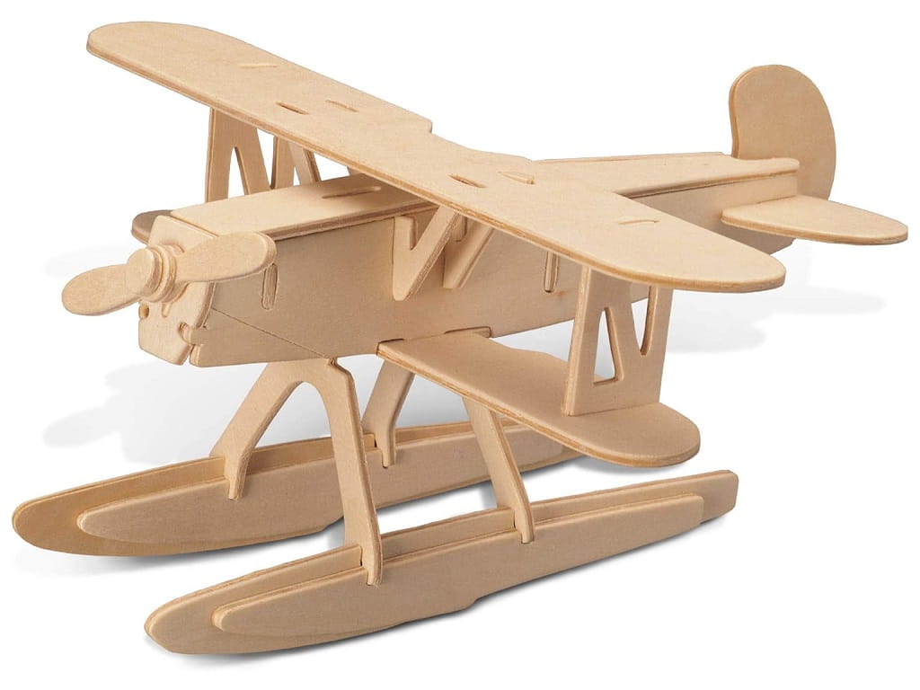 Laser Cut Pontoon Plane 3D Wooden Puzzle