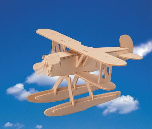 Laser Cut Pontoon Plane 3D Wooden Puzzle