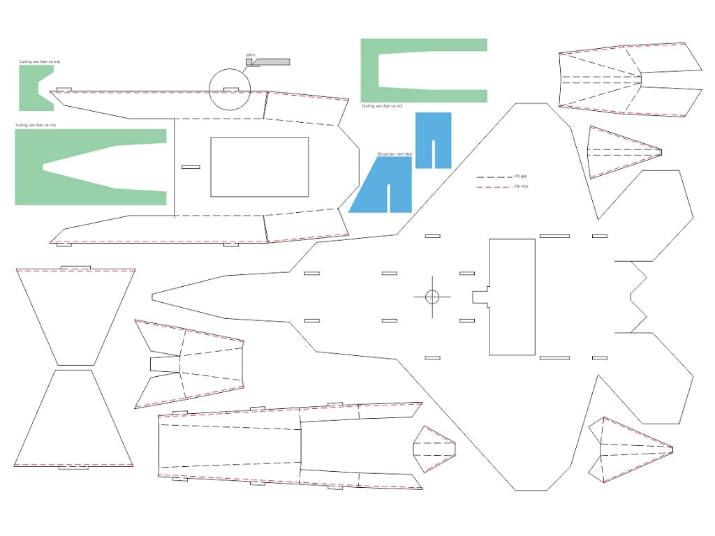 Laser Cut Cardboard RC Airplane F22 Raptor Model