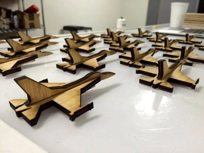 Laser Cut F-16 Fighting Falcon Jet Wooden Toy