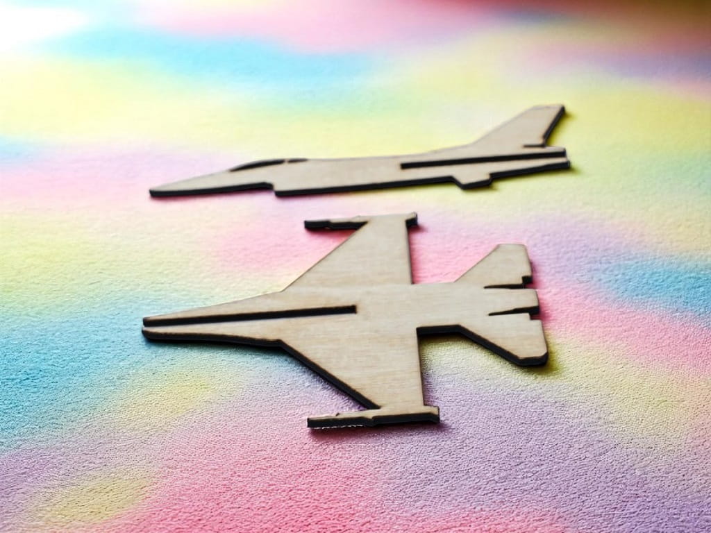 Laser Cut F-16 Multirole Fighter Aircraft 3D Puzzle Toy