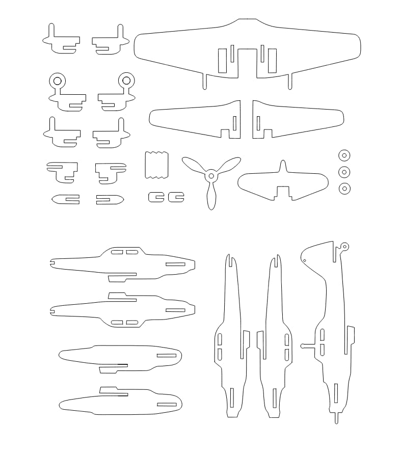 Laser Cut Ilyushin Il-2 Sturmovik Ground Attack Aircraft 3D Puzzle