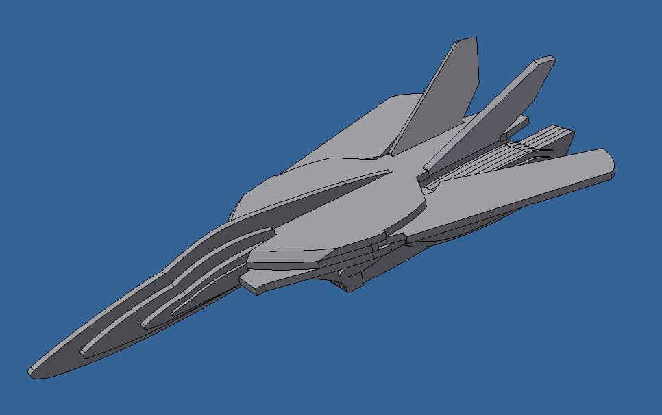 Laser Cut VF-1A Veritech Fighter 3D Layered Model