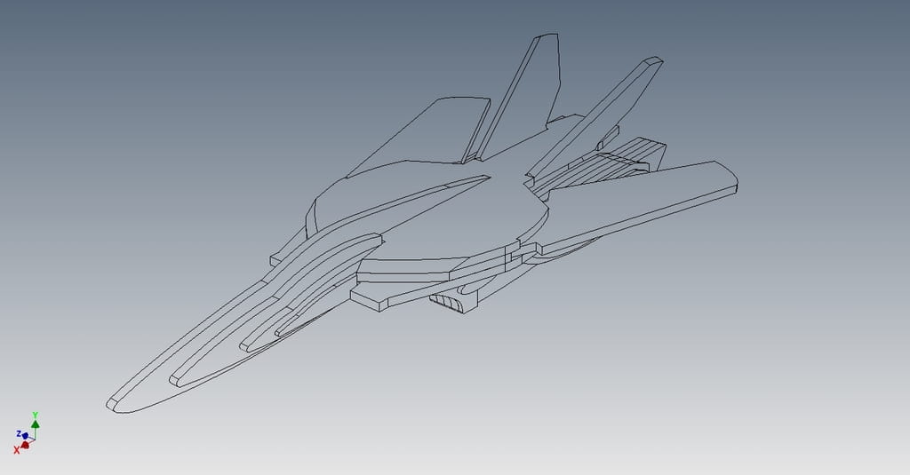 Laser Cut VF-1A Veritech Fighter 3D Layered Model