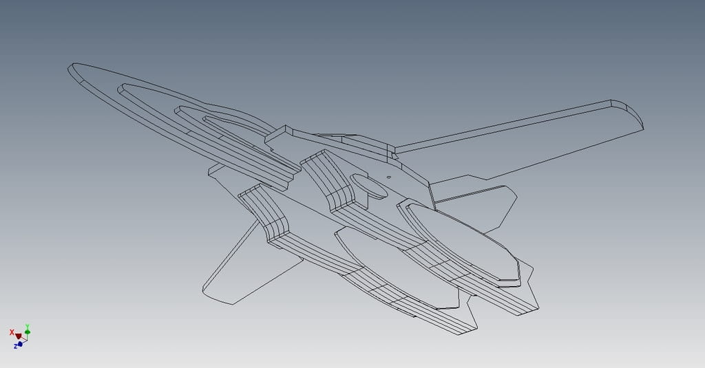 Laser Cut VF-1A Veritech Fighter 3D Layered Model