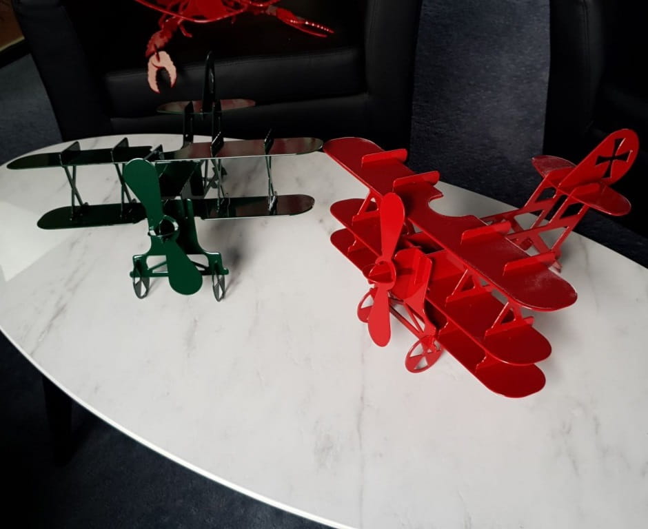 Laser Cut Biplane Wooden Toy Airplane 3D Puzzle