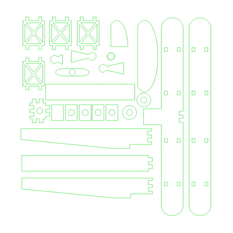 Laser Cut Cardboard Biplane 3D Puzzle Wood Model