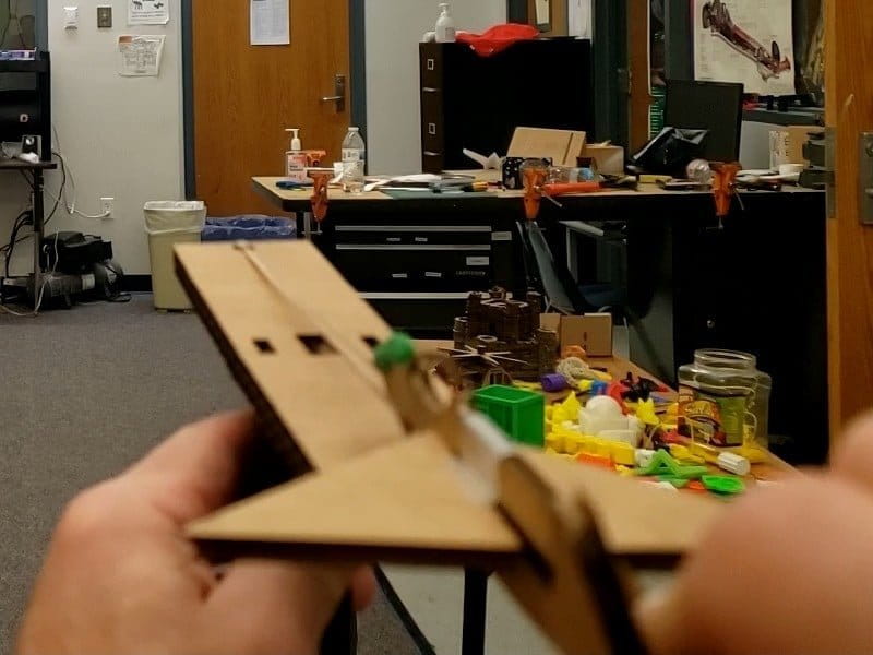 Laser Cut Cardboard Tinkercad Tiny Jet and Launcher