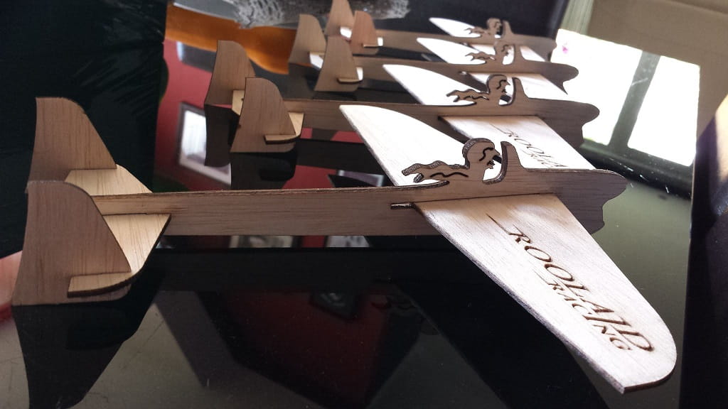 Laser Cut Catapult Balsa Glider 3D Puzzle