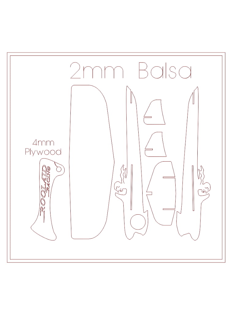 Laser Cut Catapult Balsa Glider 3D Puzzle