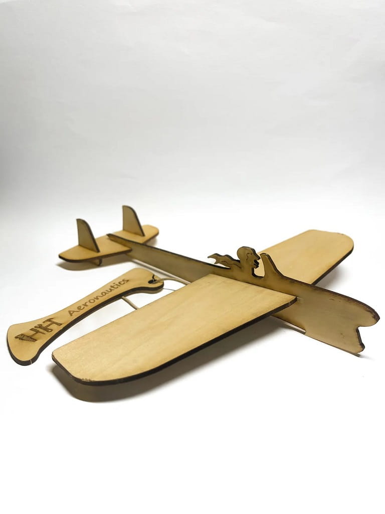 Laser Cut Catapult Balsa Glider 3D Puzzle