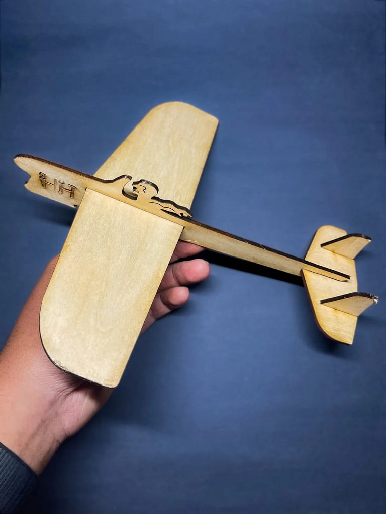 Laser Cut Catapult Balsa Glider 3D Puzzle