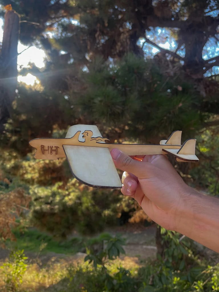 Laser Cut Catapult Balsa Glider 3D Puzzle