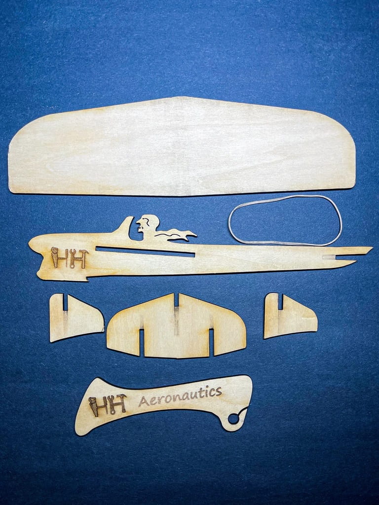 Laser Cut Catapult Balsa Glider 3D Puzzle