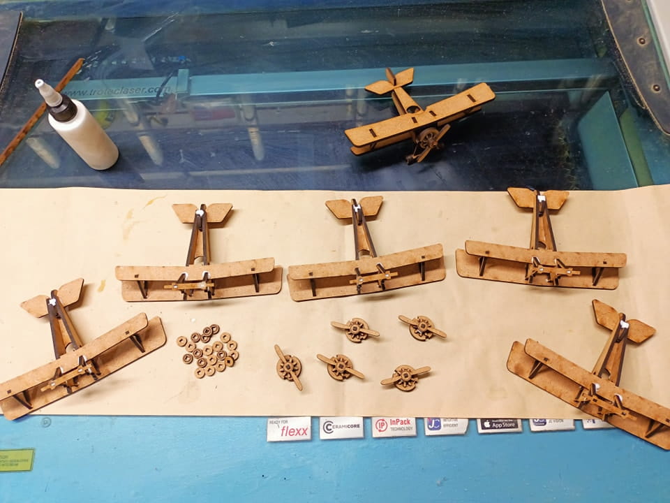 Laser Cut Nieuport 17 Aircraft 3D Puzzle Wood Model