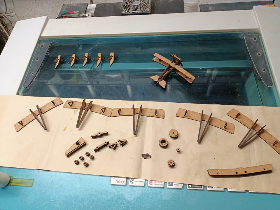 Laser Cut Nieuport 17 Aircraft 3D Puzzle Wood Model