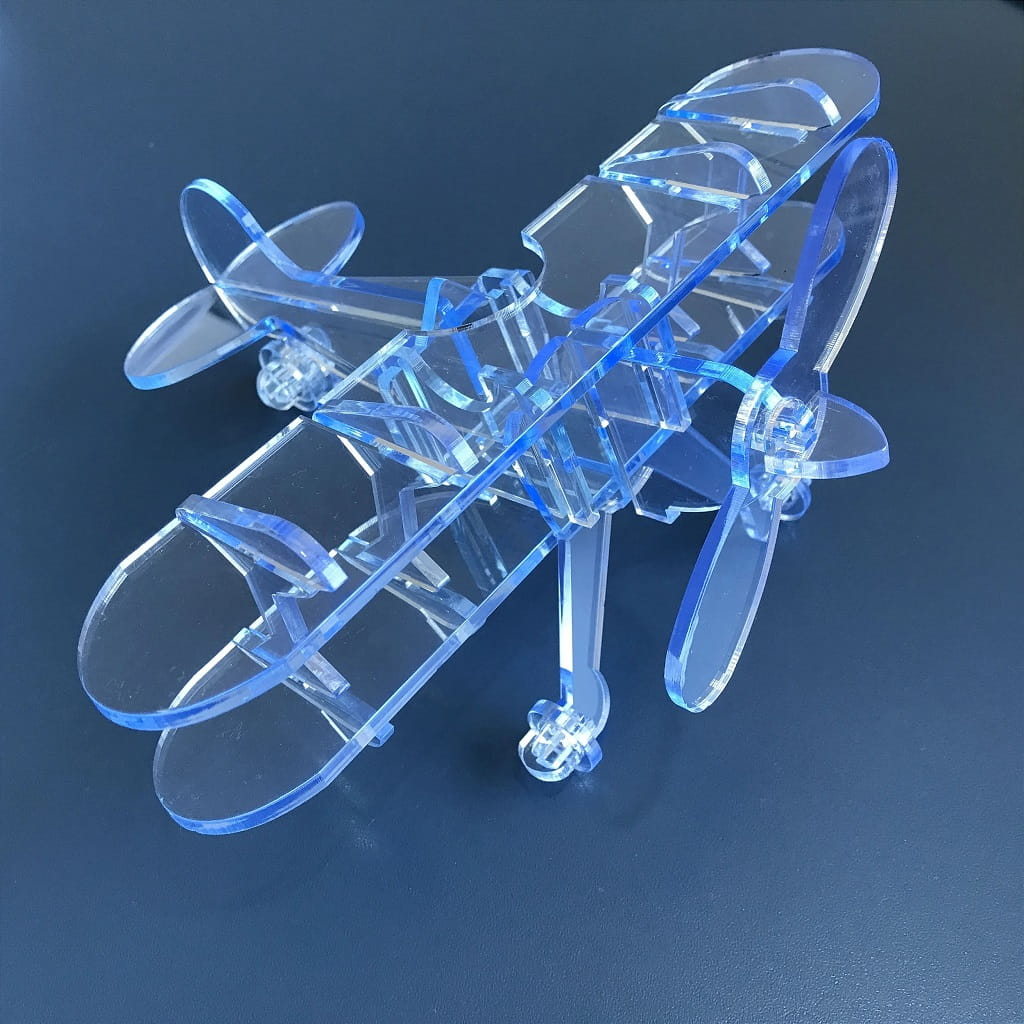 Laser Cut Decorative Double Wing Acrylic Airplane