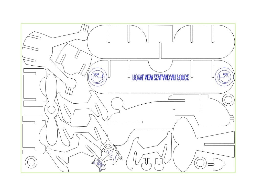 Laser Cut Decorative Double Wing Acrylic Airplane