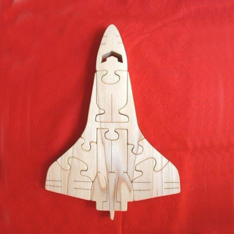 Laser Cut Wooden Space Shuttle Jigsaw Puzzle