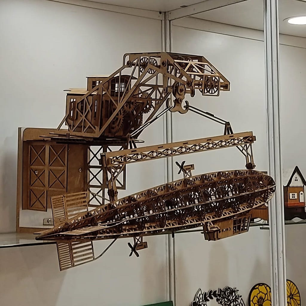 Laser Cut Classic Zeppelin Airship 3D Wooden Puzzle