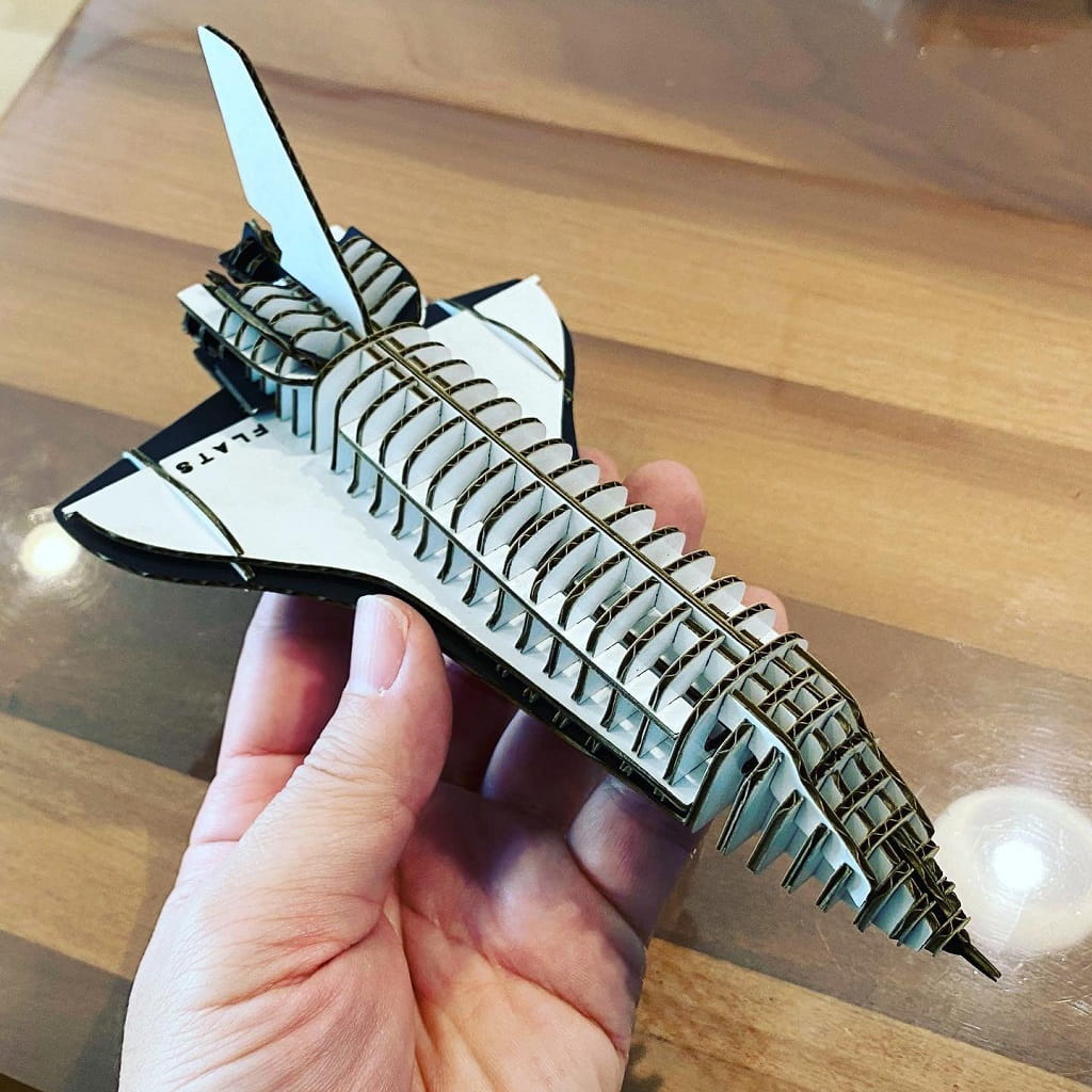 Laser Cut Space Shuttle 3D Puzzle Wood Model